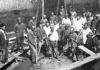Сколько заключённых строило Глубокую выемку? Забивка пазухи донного водоспуска реки Вязь, Пестово, Восточный район строительства.
