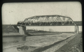 Железнодорожный мост через канал в Хлебниково в 1935 году